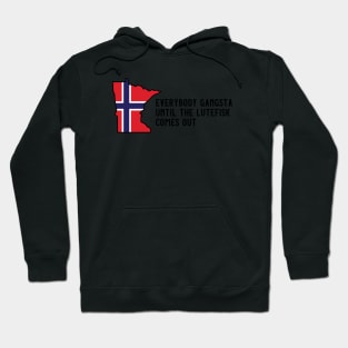 Funny Minnesota Norwegian Flag Lutefis Hoodie